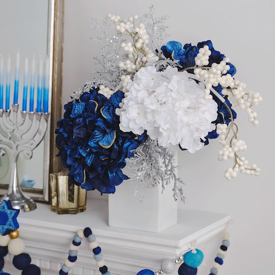 White Hanukkah Floral Arrangement